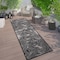 World Rug Gallery Contemporary Palm Leaf Textured Flat Weave Indoor/Outdoor Area Rug 2' x 7' Black 118BLACK2X7 - alternate 1